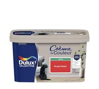 Dulux Valentine Crème de Couleur - Peinture multi-supports intérieure - Satin Rouge Design 2,5 L