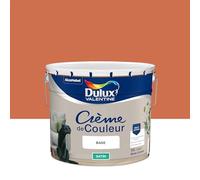 Dulux Valentine Crème de Couleur - Peinture multi-supports intérieure - Satin Terre Cuite 10 L