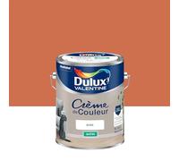Dulux Valentine Crème de Couleur - Peinture multi-supports intérieure - Satin Terre Cuite 5 L
