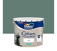 Dulux Valentine Crème de Couleur - Peinture multi-supports intérieure - Satin Vert Céladon 10 L