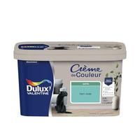Dulux Valentine Crème de Couleur - Peinture multi-supports intérieure - Satin Vert Jade 2,5 L