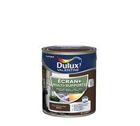 Dulux Valentine ECRAN+ MULTI-SUPPORTS EXTERIEURE - Peinture en Phase Aqueuse pour l'Éxtérieur et l 'Intérieur - Satin Brun Normandie 2 L
