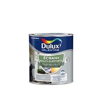 Dulux Valentine ECRAN+ MULTI-SUPPORTS EXTERIEURE - Peinture en Phase Aqueuse pour l'Éxtérieur et l 'Intérieur - Satin Gris Franc 0,5 L
