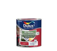 Dulux Valentine ECRAN+ MULTI-SUPPORTS EXTERIEURE - Peinture en Phase Aqueuse pour l'Éxtérieur et l 'Intérieur - Satin Rouge Coquelicot 0,5 L