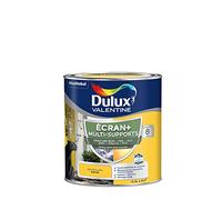 Dulux Valentine ECRAN+ MULTI-SUPPORTS EXTERIEURE - Peinture en Phase Aqueuse pour l'Éxtérieur et l 'Intérieur - Satin Jaune Lupin 0,5 L