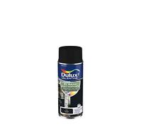 Dulux Valentine ECRAN+ MULTI-SUPPORTS EXTERIEURE - Peinture en Phase Aqueuse pour l'Éxtérieur et l 'Intérieur - Satin Noir aérosol 400 ml