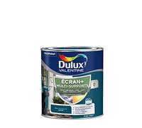 Dulux Valentine ECRAN+ MULTI-SUPPORTS EXTERIEURE - Peinture en Phase Aqueuse pour l'Éxtérieur et l 'Intérieur - Satin Bleu Amazone 0,5 L