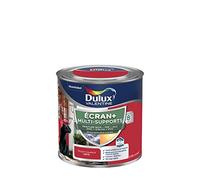 Dulux Valentine ECRAN+ MULTI-SUPPORTS EXTERIEURE - Peinture en Phase Aqueuse pour l'Éxtérieur et l 'Intérieur - Satin Rouge Coquelicot 0,25 L