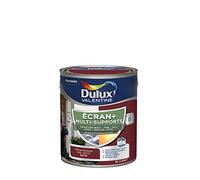 Dulux Valentine ECRAN+ MULTI-SUPPORTS EXTERIEURE - Peinture en Phase Aqueuse pour l'Éxtérieur et l 'Intérieur - Satin Rouge Basque 2 L