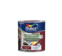 Dulux Valentine ECRAN+ MULTI-SUPPORTS EXTERIEURE - Peinture en Phase Aqueuse pour l'Éxtérieur et l 'Intérieur - Satin Rouge Basque 0,5 L