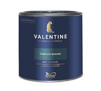 Dulux Valentine - La VALENTINE - Peinture intérieure en phase aqueuse de haute qualité - Couleur intense & pouvoir couvrant élevé - Mat Velouté Tumulte Marine 2 L