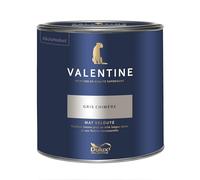 Dulux Valentine - La VALENTINE - Peinture intérieure en phase aqueuse de haute qualité - Couleur intense & pouvoir couvrant élevé - Mat Velouté Gris Chimère 2 L