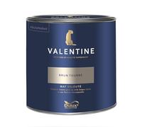Dulux Valentine - La VALENTINE - Peinture intérieure en phase aqueuse de haute qualité - Couleur intense & pouvoir couvrant élevé - Mat Velouté Brun Tourbé 2 L