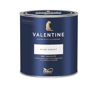 Dulux Valentine - La VALENTINE - Peinture intérieure en phase aqueuse de haute qualité - Couleur intense & pouvoir couvrant élevé - Mat Velouté Blanc Parfait 0,5 L