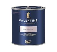 Dulux Valentine - La VALENTINE - Peinture intérieure en phase aqueuse de haute qualité - Couleur intense & pouvoir couvrant élevé - Mat Velouté Rose Espiègle 0,5 L