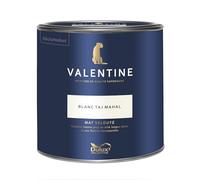 Dulux Valentine - La VALENTINE - Peinture intérieure en phase aqueuse de haute qualité - Couleur intense & pouvoir couvrant élevé - Mat Velouté Blanc Taj Mahal 2 L