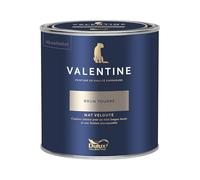 Dulux Valentine - La VALENTINE - Peinture intérieure en phase aqueuse de haute qualité - Couleur intense & pouvoir couvrant élevé - Mat Velouté Brun Tourbé 0,5 L