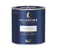 Dulux Valentine - La VALENTINE - Peinture intérieure en phase aqueuse de haute qualité - Couleur intense & pouvoir couvrant élevé - Mat Velouté Blanc Frisson 0,5 L
