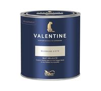 Dulux Valentine - La VALENTINE - Peinture intérieure en phase aqueuse de haute qualité - Couleur intense & pouvoir couvrant élevé - Mat Velouté Murmure d'Été 0,5 L