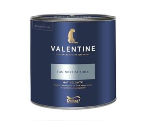 Dulux Valentine - La VALENTINE - Peinture intérieure en phase aqueuse de haute qualité - Couleur intense & pouvoir couvrant élevé - Mat Velouté Équinoxe Paisible 2 L