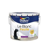 Dulux Valentine Le Blanc Facile - Peinture Intérieure Murs, Plafonds, Boiseries - Facile à appliquer - Velours Blanc 10 L
