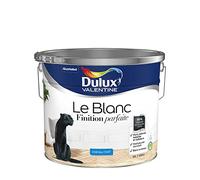 Dulux Valentine Le Blanc Finition Parfaite - Peinture Intérieure Murs, Plafonds et Boiseries - 98% d'opacité - Mat Blanc 10 L