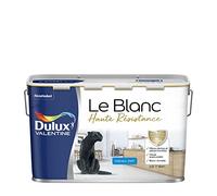 Dulux Valentine Le Blanc Haute Resistance - Peinture Intérieure Murs, Plafonds et Boiseries - Pièces sèches et humides - Mat Blanc 2,5 L