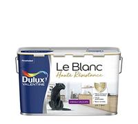 Dulux Valentine Le Blanc Haute Resistance - Peinture Intérieure Murs, Plafonds et Boiseries - Pièces sèches et humides - Velours Blanc 2,5 L