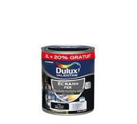 Dulux Valentine Peinture Ecran+ Fer Intérieur/Extérieur - Haute résistance aux intempéries, aux UV, chocs et rayures - Noir 2 L + 20% gratuit
