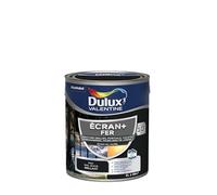 Dulux Valentine Peinture Ecran+ Fer Intérieur/Extérieur - Haute résistance aux intempéries, aux UV, chocs et rayures - Noir Brillant 2 L