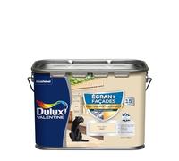 Dulux Valentine Peinture Ecran+ Multi-Supports Extérieure Façades - Crépis, Briques, Ciment, Enduit, Alu, Zinc, PVC - Couleur Longue Tenue - Mat Meulière 2,5L