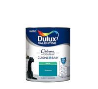 Dulux Valentine Peinture Intérieure Crème de Couleur Cuisine et Salle de Bain - Pièces Humides Murs et Boiseries - Résistant aux taches et à l'humidité - Satin Acapulco 0,75 L