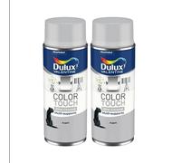 Dulux Valentine Peinture Intérieure et Extérieure Aérosol Color Touch - Effet Chrome Argent 400 ml - Lot de 2