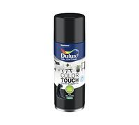 Dulux Valentine Peinture Intérieure et Extérieure Aérosol Color Touch - Pour bois, plastique, PVC, carton, papier - Noir Satin - 400ml