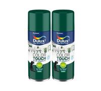 Dulux Valentine Peinture Intérieure et Extérieure Aérosol Color Touch - Satin Vert Basque 400 ml - Lot de 2