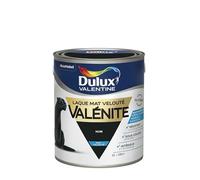 Dulux Valentine Peinture Laque Valénite Glycéro multisupport intérieur-extérieur - Grande résistance pour boiseries et ferronneries - aspect Mat Noir 2L