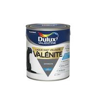 Dulux Valentine Peinture Laque Valénite Glycéro multisupport intérieur-extérieur - Grande résistance pour boiseries et ferronneries - aspect Mat Anthracite 2L
