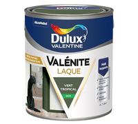 Dulux Valentine Peinture Laque Valénite Intérieur et Extérieur Multi-supports - Finition parfaite et lisse, Formule Haute Résistance - Satin Vert Tropical 2 L