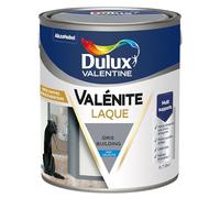 Dulux Valentine Peinture Laque Valénite Intérieur et Extérieur Multi-supports - Finition parfaite et lisse, Formule Haute Résistance - Mat Gris Building 2 L