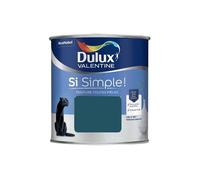 Dulux Valentine Si Simple! Peinture intérieure satinée Bleu canard 0,5 L