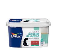 Dulux Valentine Simple & Déco Peinture intérieure de Rénovation - Pour vos meubles de cuisine en bois, mélaminé, PVC, métal peint - Couleur : Rouge Vif Satin - 2L - 5330481