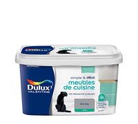 Dulux Valentine Simple & Déco Peinture intérieure de Rénovation - Pour vos meubles de cuisine en bois, mélaminé, PVC, métal peint - Couleur : Gris City Satin - 2L - 5330482