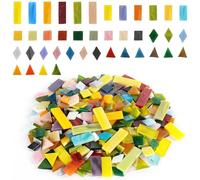 Dulynva 240g Mosaique Carrelage, Colorées Tesselles Mosaique en Verre, mosaique loisir creatif Adulte Enfant Pierres de Mosaïque pour le Bricolage Décoration (Mélange de Couleurs) Azulejo de
