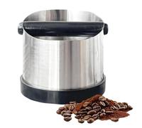 Dulynva 700ml Boite a Marc de Cafe en Acier Inoxydable Knock Box Café Réutilisable Boîte à Café Barista Accessoires avec Amovible Tige Percussion et Base en Caoutchouc Antidérapante, Argent