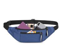 Dulynva Banane Homme, Sacoche Banane Sangle Réglable, Sac Banane avec Protection Antivol, 2 Compartiments, Tissu Oxford, Séchage Rapide, pour Le Sport, Les Voyages, L'utilisation Quotidienne
