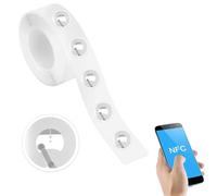 DULZEN 50 Pièces NFC Tag NFC Puce NFC Sticker Autocollant D'Étiquette NFC de 144 Octets Ntag 213 Programmable 25mm pour Tous Les Téléphones Mobiles et Appareils Compatibles NFC