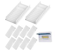 DULZEN Lot de 10 caches modulaires 6TE pour coffret électrique, Extensibles à 12TE, Compatibles F-Tronic, Hager, Hensel, Cache aveugle pour tableau de distribution