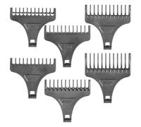 DULZEN Lot de 6 Peignes Tondeuse Sabot de Guidage Guide Ensemble Peigne Embouts pour Tondeuse à Cheveux Tondeuse à Cheveux Limite Peigne Peignes pour Sabot Cheveux pour Wahl (1-4 mm,6 mm,9 mm)