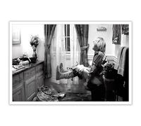 Dumb and Dumber Affiche de film humoristique vintage noir et blanc - Décoration de salle de bain rétro classique drôle Harry Dunne sur toile murale moderne et funky - 40 x 60 cm - Sans cadre