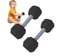 Dumbbell Rattle - 2pcs Training Exercise Toy Dumbbell | Lightweight Engaging Play Rattle Toy, Sensory Rattles Teething Toys For New Parents | Workout Toys With Vibrant Colors, Easy To Hold | Safe